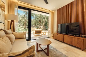 Deluxe Apartment, 1 Bedroom, Pool View | Television
