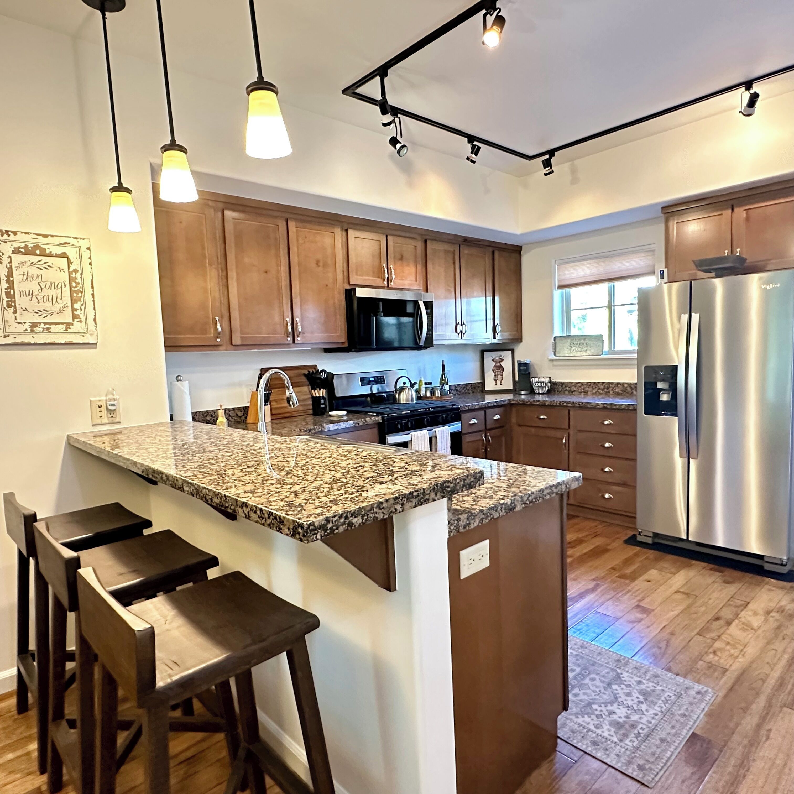 Microwave, oven, stovetop, dishwasher