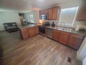 Microwave, oven, stovetop, dishwasher