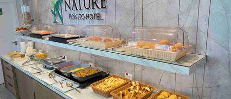 Free daily self-serve breakfast