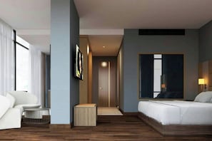Suite Club, 1 cama de matrimonio grande, vistas a la ciudad | Cortinas opacas y sistema de insonorización