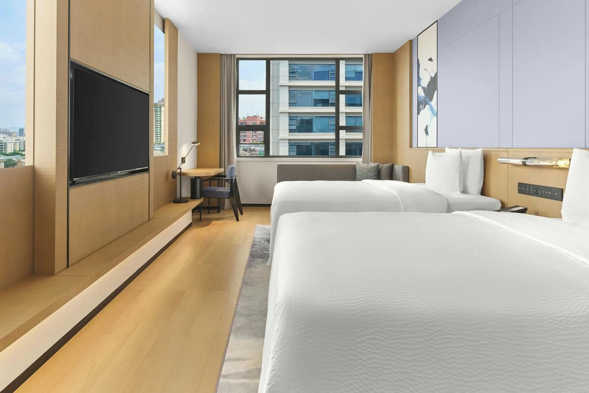 Chambre Standard, 2 lits doubles, vue ville