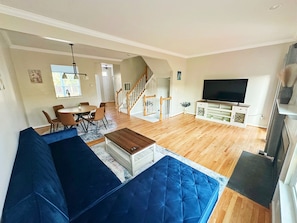 TV connectée, cheminée