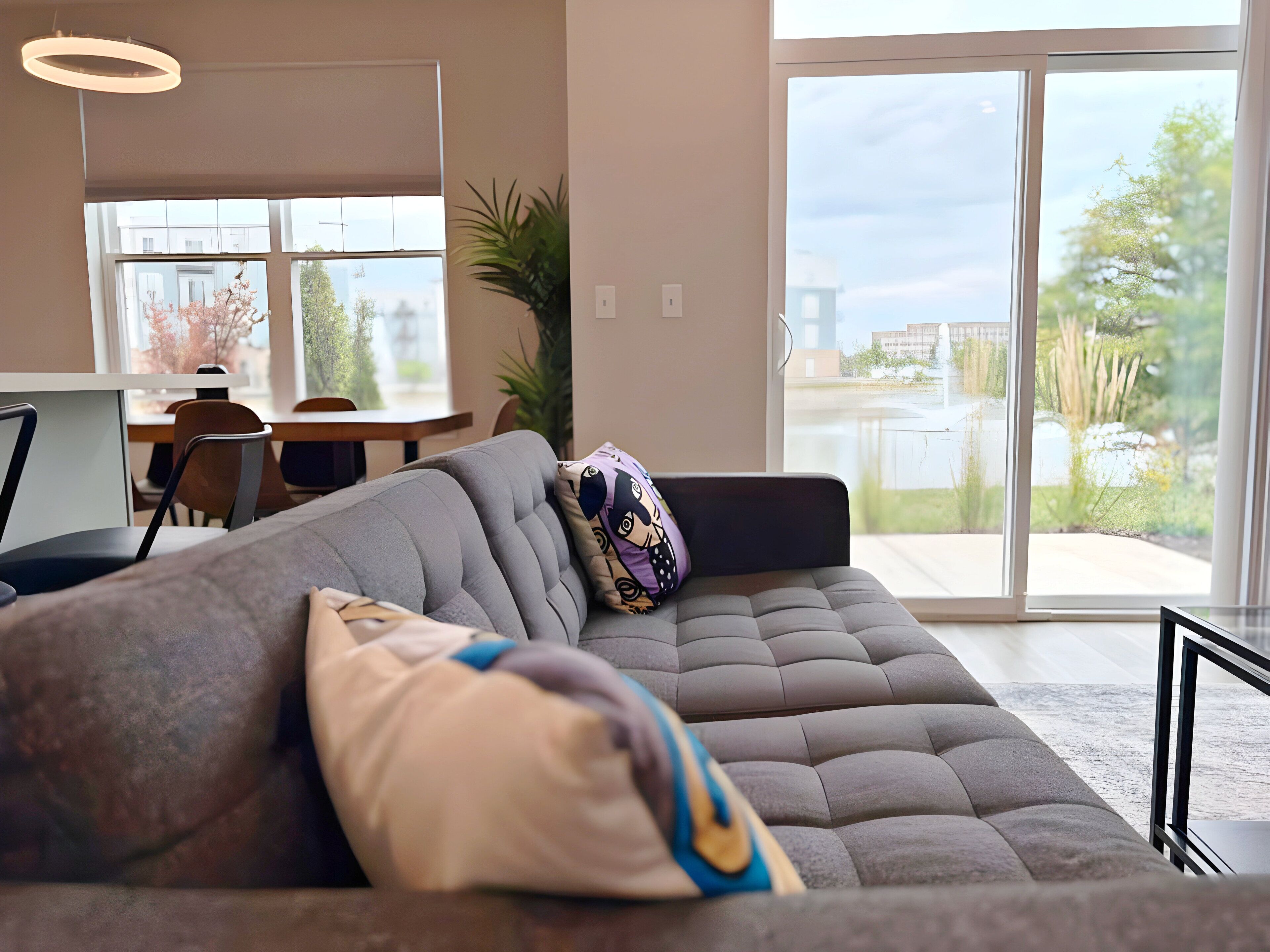 Family Apartment, 4 Bedrooms, Patio, Lake View | Living area | 55-inch TV with digital channels, streaming services