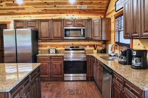 Microwave, oven, stovetop, dishwasher
