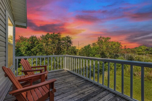 Beach Days & Fire Nights! Family 3BR Duplex Just Steps from the Sand!