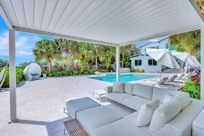 A heated pool