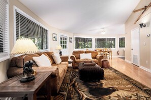 TV, fireplace, DVD player