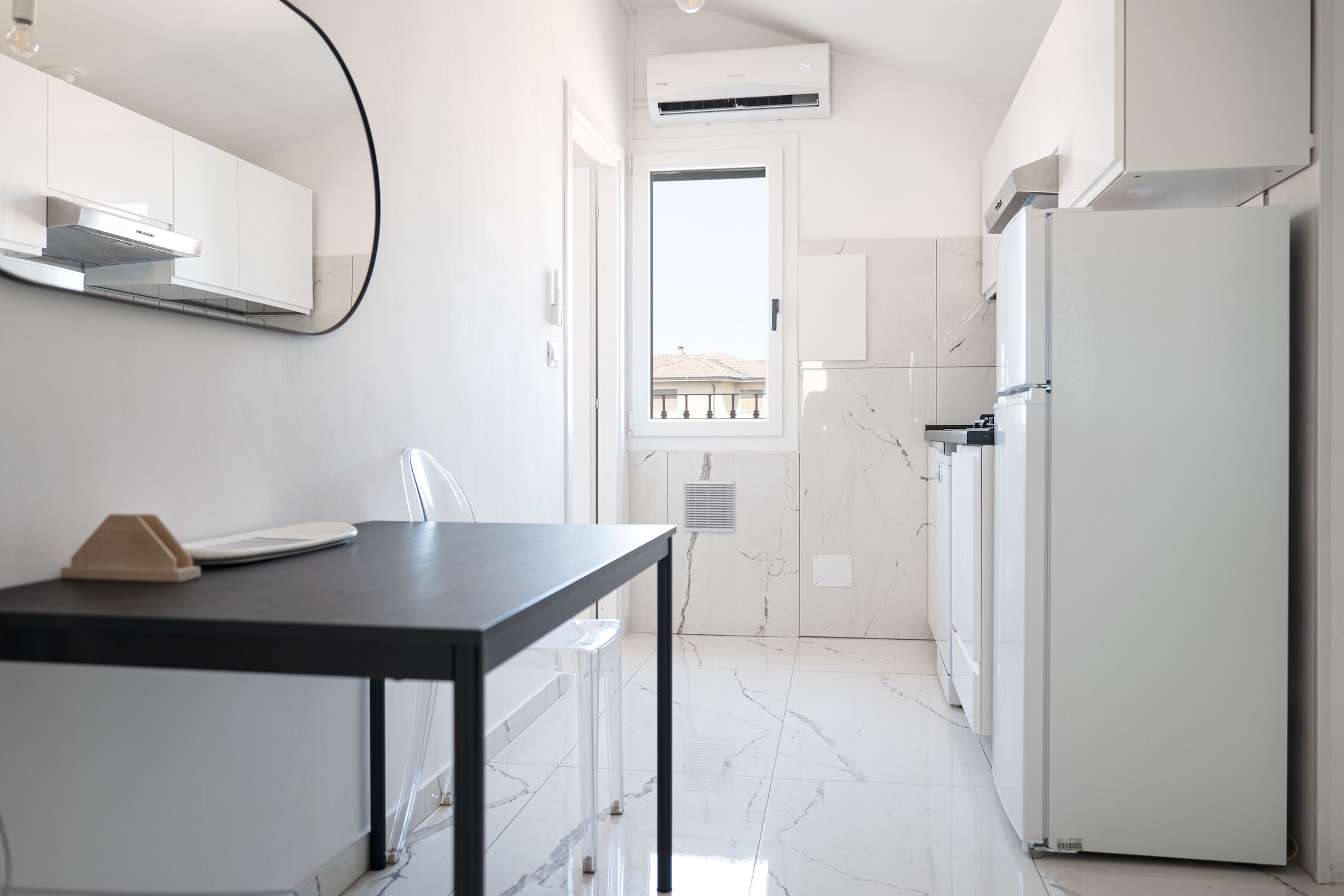 Apartemen, pemandangan kota | Dapur pribadi