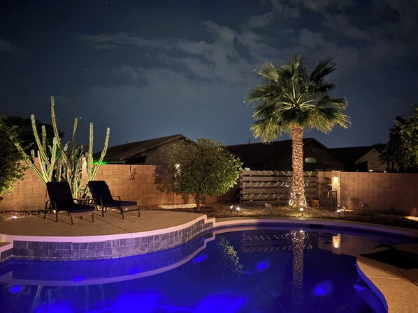 Outdoor pool, a heated pool