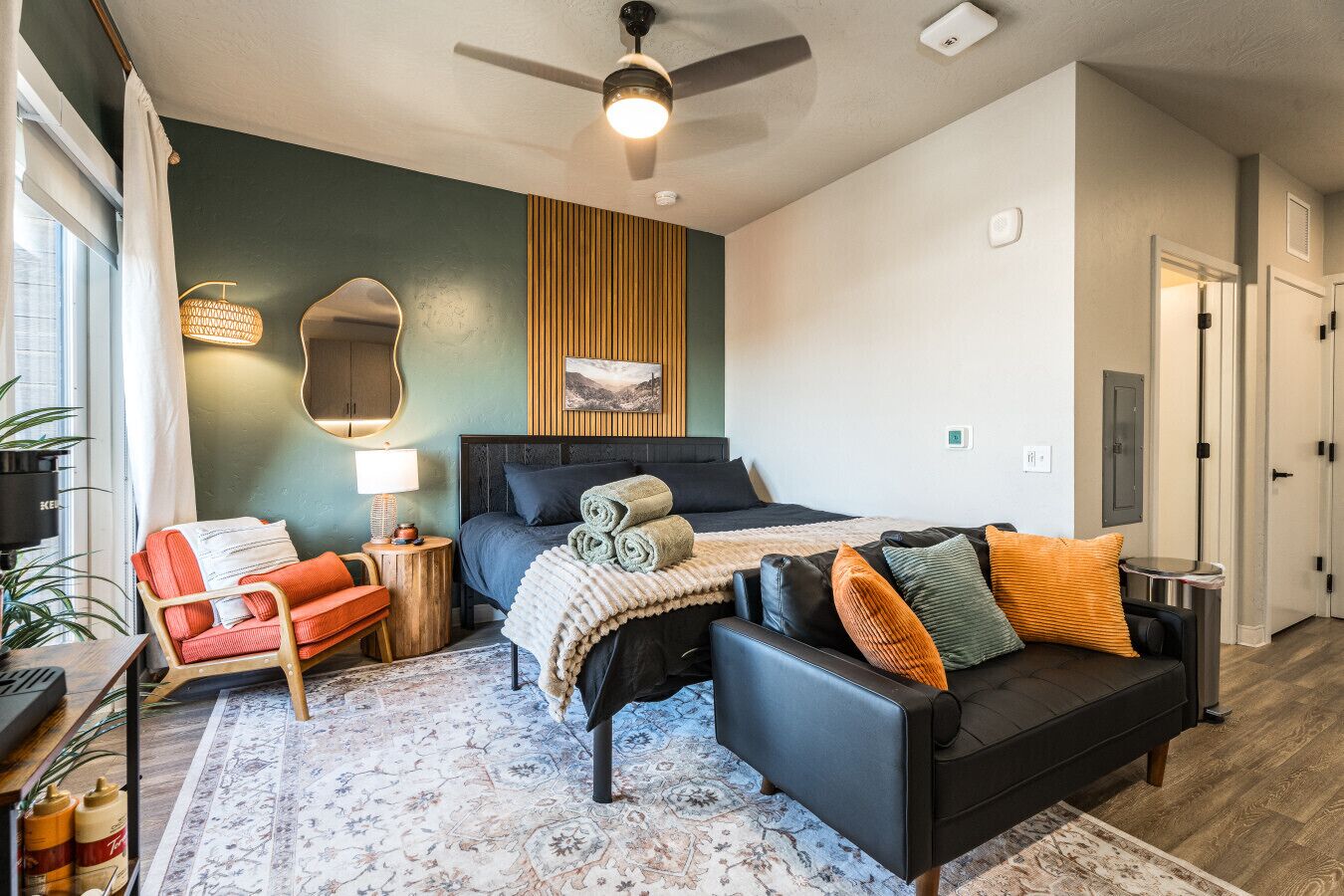 1 chambre, bureau, Wi-Fi, draps fournis
