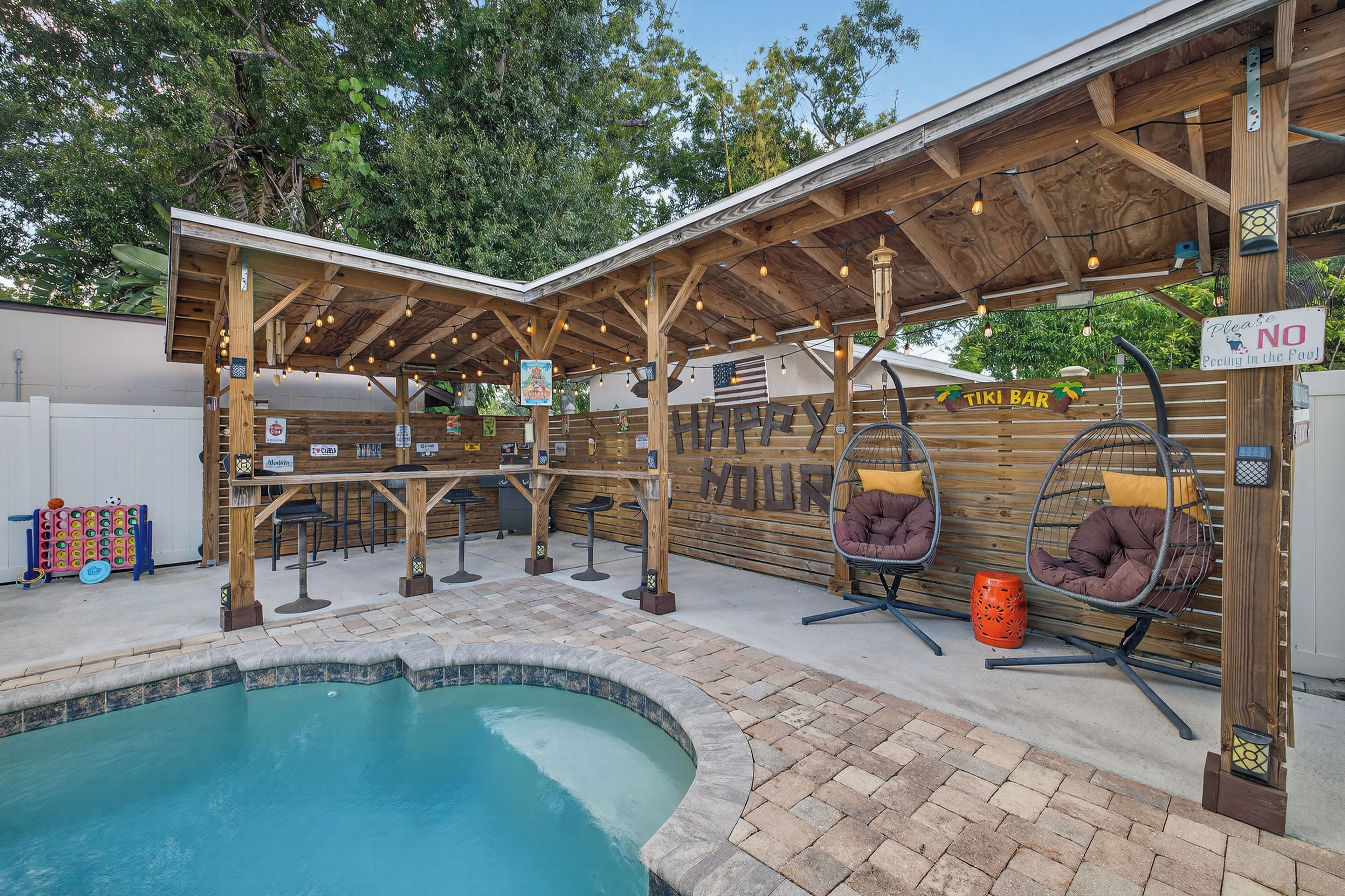 Outdoor pool, a heated pool