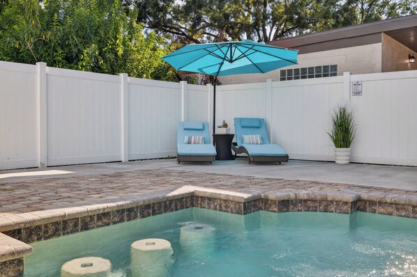 Outdoor pool, a heated pool