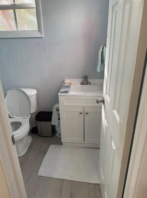 Shower, towels, soap, toilet paper - One Bedroom with AC in Governor's Harbour (Governor's Harbour)