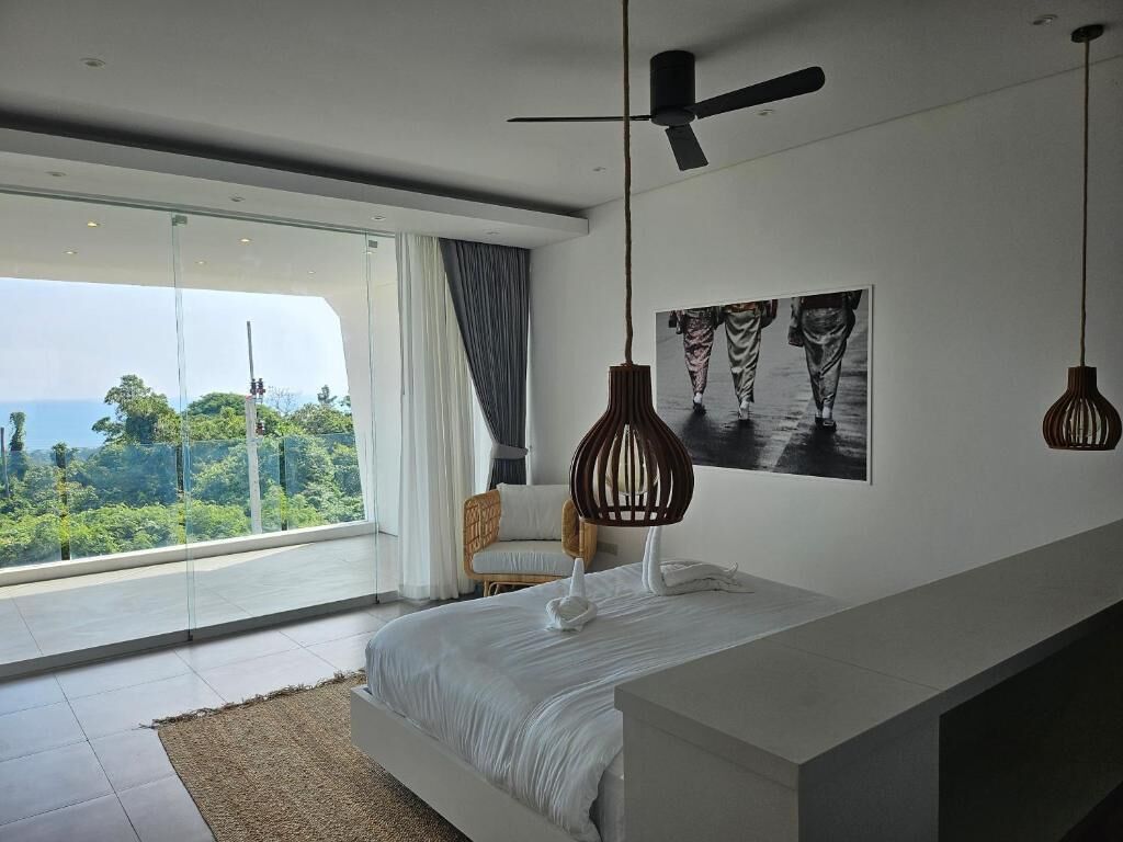 Villa, balkon, uitzicht op zee | Een kluis op de kamer, een strijkplank/strijkijzer, babybedden