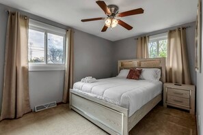 4 bedrooms, iron/ironing board, travel crib, WiFi