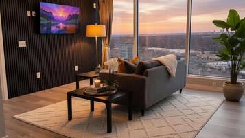 50-inch TV with digital channels, streaming services