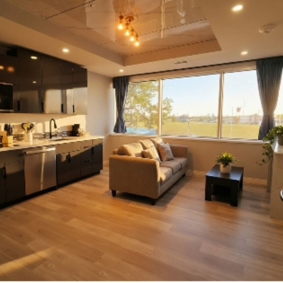 Comfort Apartment, City View | Living area | 50-inch TV with digital channels, streaming services