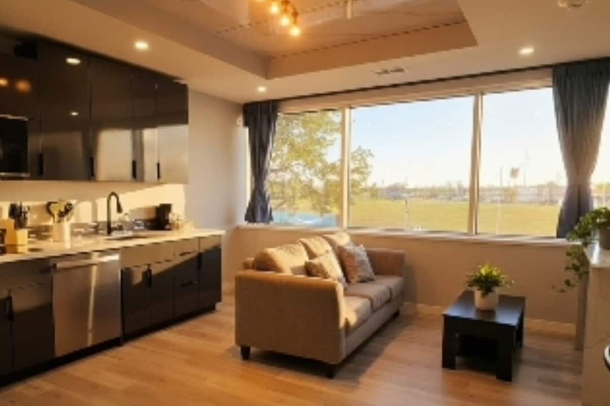 Comfort Apartment, City View | Living area | 50-inch TV with digital channels, streaming services