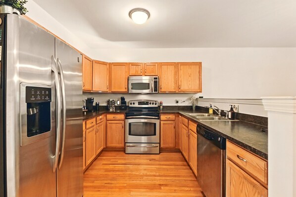 Microwave, oven, stovetop, dishwasher