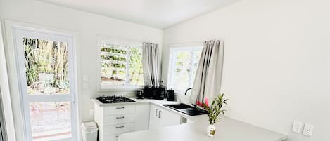 舒适开间, 1 张特大床, 空调 | 私人厨房