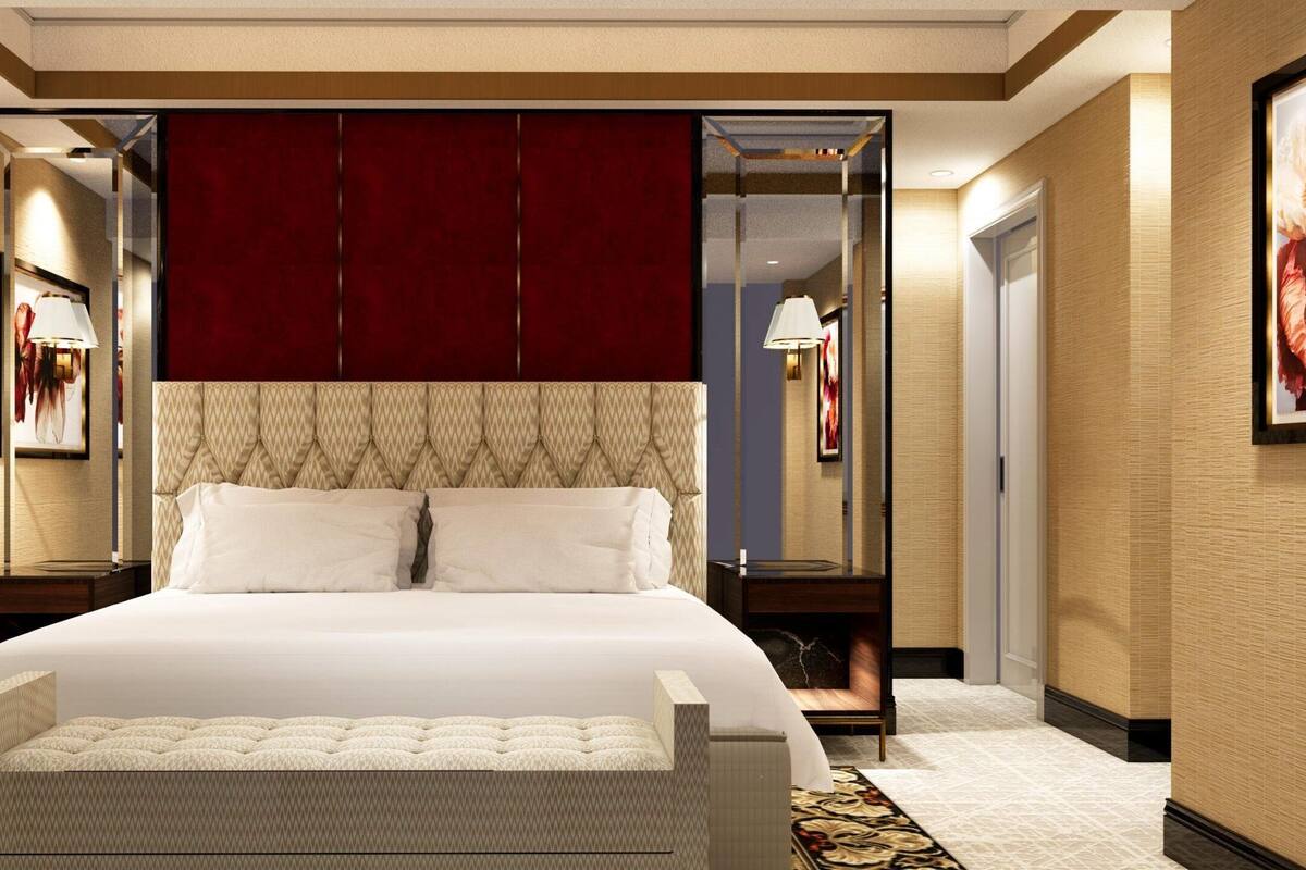 Habitación familiar, vistas a la ciudad | Escritorio, espacio para trabajar con un portátil, cortinas opacas