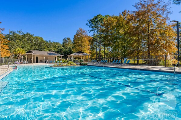 A heated pool