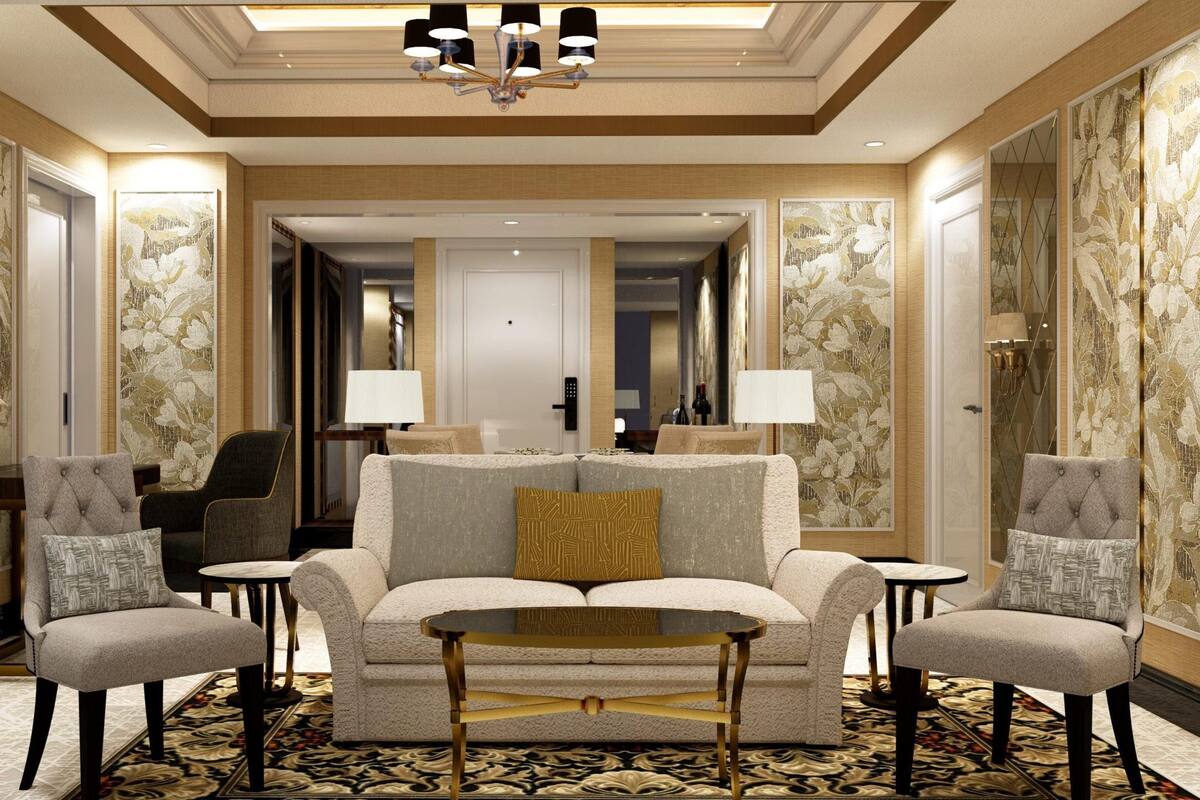 Executive suite, uitzicht op de stad | Woonruimte