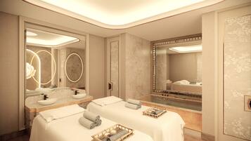 Couples treatment room(s), sauna, steam room, body treatments