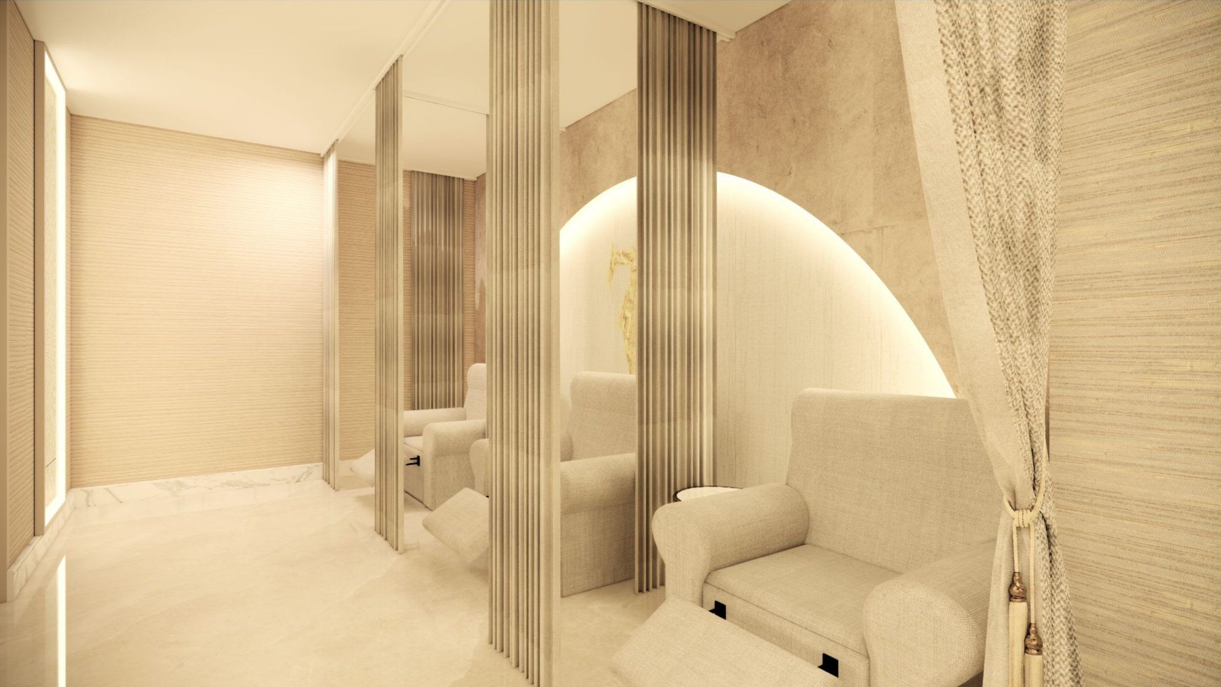 Salas de tratamientos para parejas, sauna, baño turco 