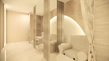 Salas de tratamientos para parejas, sauna, baño turco