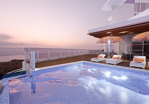 2 outdoor pools, pool umbrellas, sun loungers - The Trans Luxury Hotel Surabaya (Surabaya)