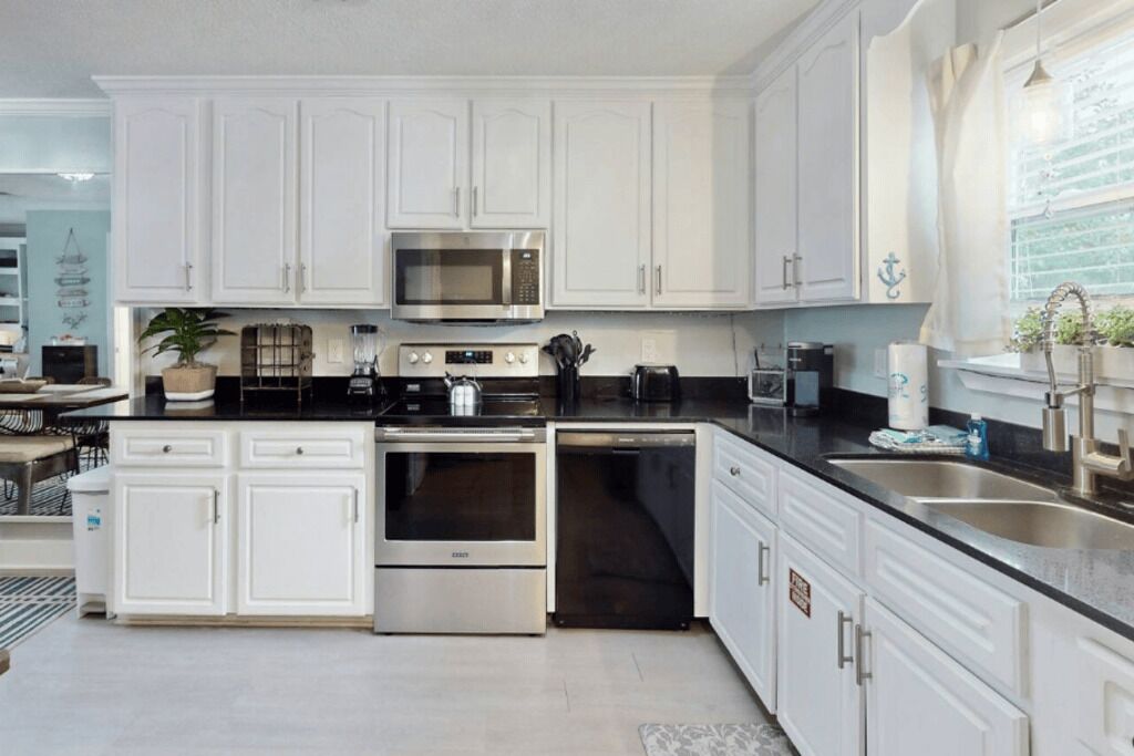 Microwave, oven, stovetop, dishwasher