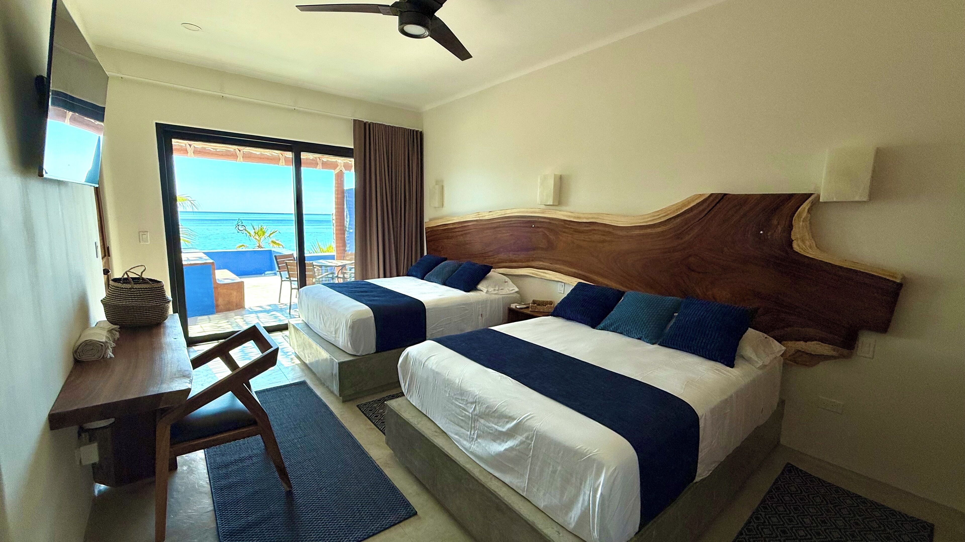 Standard Double or Twin Room, 2 Queen Beds, Lanai, Ocean View | Hypo-allergenic bedding, down comforters, Tempur-Pedic beds