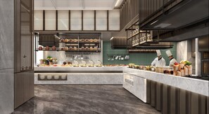 3 restaurants, breakfast served