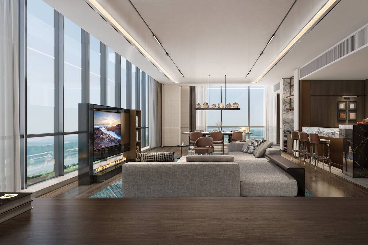 Presidential Suite | In-room safe, desk, laptop workspace, blackout drapes