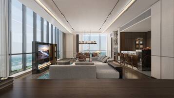 Presidential Suite | Minibar, in-room safe, desk, laptop workspace