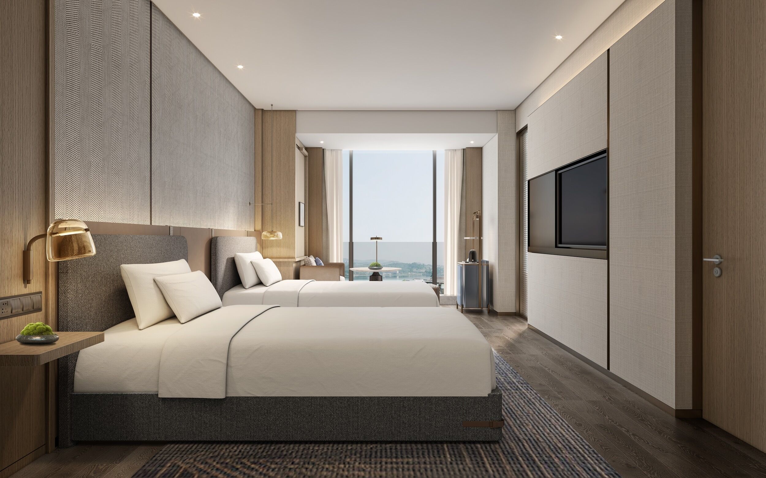 Minibar, in-room safe, desk, laptop workspace