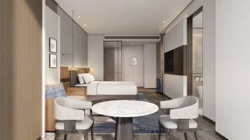 Minibar, in-room safe, desk, laptop workspace