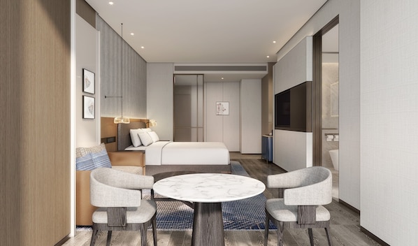 Minibar, caja de seguridad en la habitación y escritorio