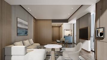 Superior Suite | Minibar, in-room safe, desk, laptop workspace