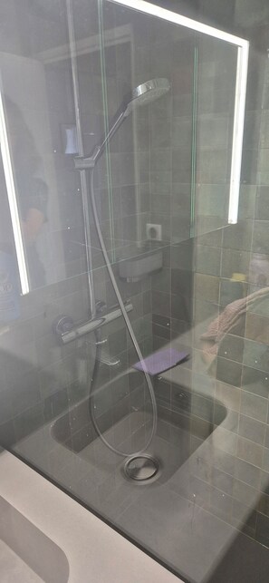 Hair dryer, soap, toilet paper