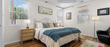 4 bedrooms, iron/ironing board, travel crib, WiFi