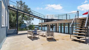 Terrace/patio - Tiger's Cove - Hot Tub, Boat Lift, & Fire Pit! (Marble Falls)