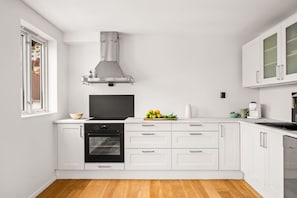 Fridge, oven, stovetop, dishwasher