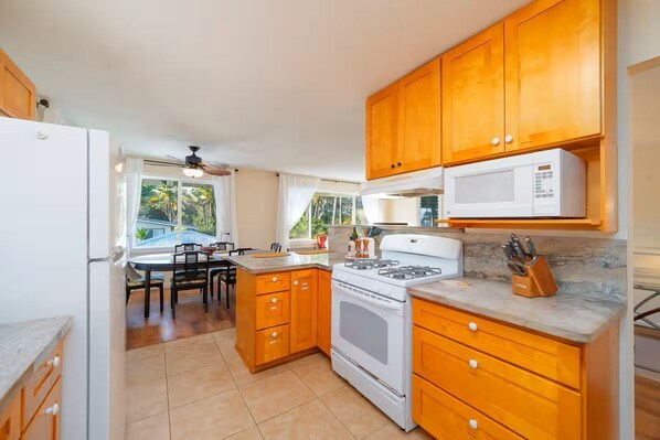 Microwave, oven, stovetop, dishwasher