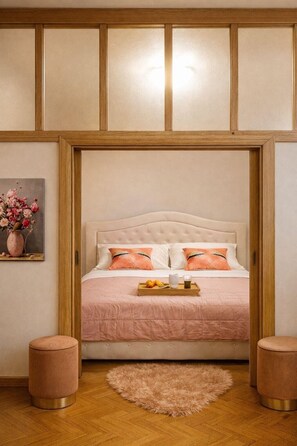 1 غرفة نوم ومكواة/لوح كي وواي فاي مجانًا وملاءات أسرّة