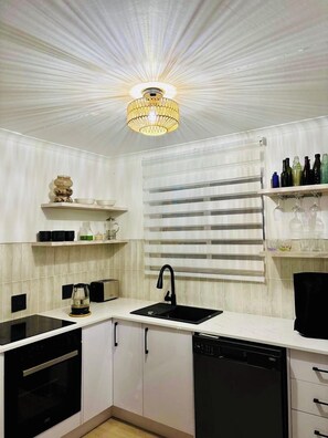 Microwave, oven, stovetop, dishwasher