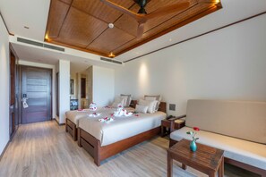 Deluxe Room, Pool View | Pillowtop beds, minibar, in-room safe, blackout drapes
