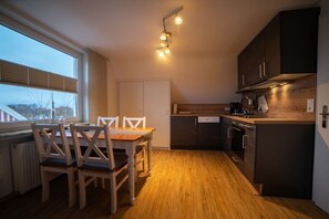 Fridge, oven, stovetop, dishwasher